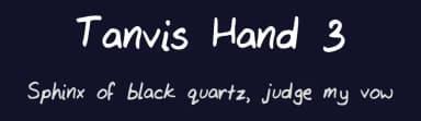 Tanvis Hand 3 by T S — Script Handwritten Font — thumbnail 2