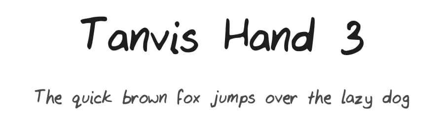 Tanvis Hand 3 by T S — Script Handwritten Font