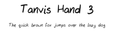 Tanvis Hand 3 by T S — Script Handwritten Font — thumbnail 1