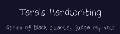 Tara's Handwriting by Tara Gregory — Script Handwritten Font — thumbnail 2
