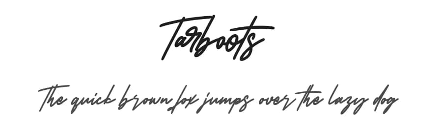 Tarboots by Maulana Creative — Script Handwritten Font