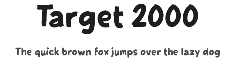 Target 2000 by wepfont.com — Script Handwritten Font