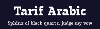 Tarif Arabic by Zetafonts — Serif Font — thumbnail 2