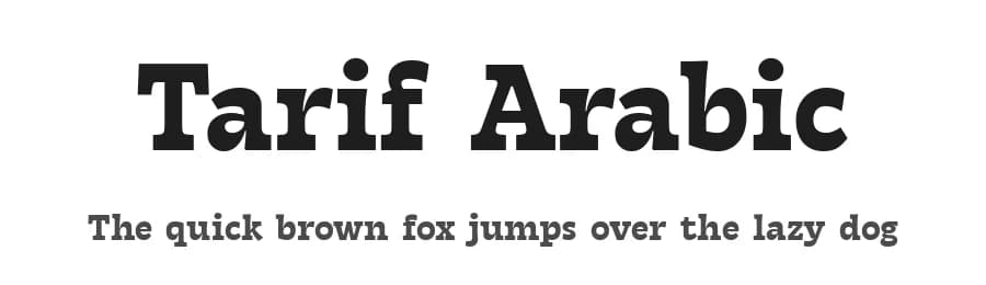 Tarif Arabic by Zetafonts — Serif Font