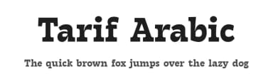 Tarif Arabic by Zetafonts — Serif Font — thumbnail 1