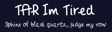 TAR Im Tired by The Autumn Rabbit — Script Handwritten Font — thumbnail 2