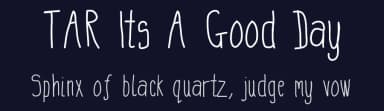 TAR Its A Good Day by The Autumn Rabbit — Script Handwritten Font — thumbnail 2