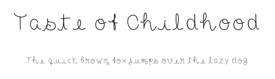 Taste of Childhood by Ana Perestrelo — Script Handwritten Font