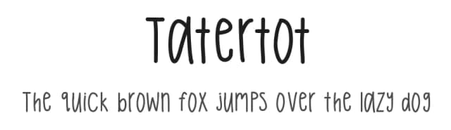 Tatertot by Tate Chaffin — Script Handwritten Font