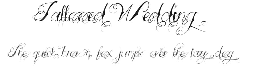 Tattooed Wedding by Vennessa Mayer — Script Handwritten Font
