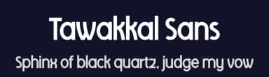 Tawakkal Sans by Twicolabs Fontdation — Sans Serif Font — thumbnail 2