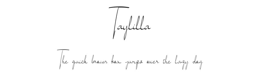 Taylilla by Jadatype — Script Handwritten Font
