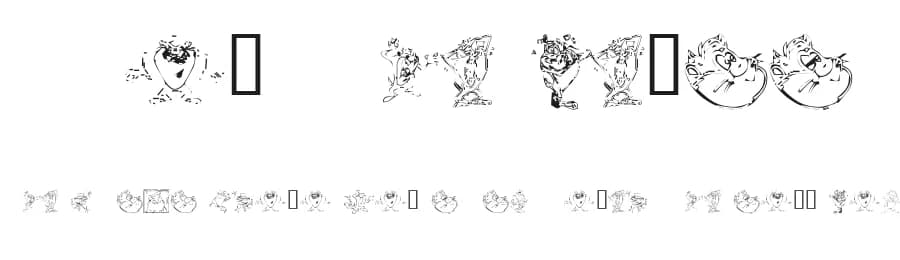 Taz the Devil by Perry Mason — Dingbats Font — preview 1