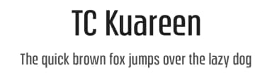 TC Kuareen by Type Colony — Sans Serif Font — thumbnail 1