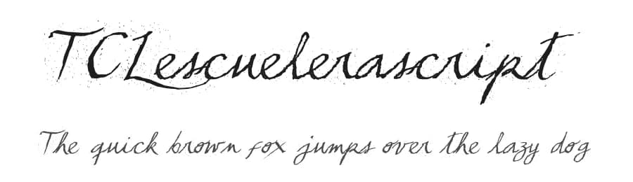 TCLescuelerascript by Rodrigo Ramírez — Script Handwritten Font