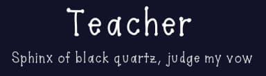 Teacher by Kylie Morris — Script Handwritten Font — thumbnail 2