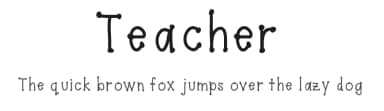 Teacher by Kylie Morris — Script Handwritten Font — thumbnail 1
