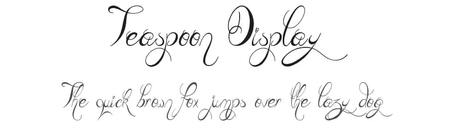 Teaspoon Display by JSH creates — Script Handwritten Font