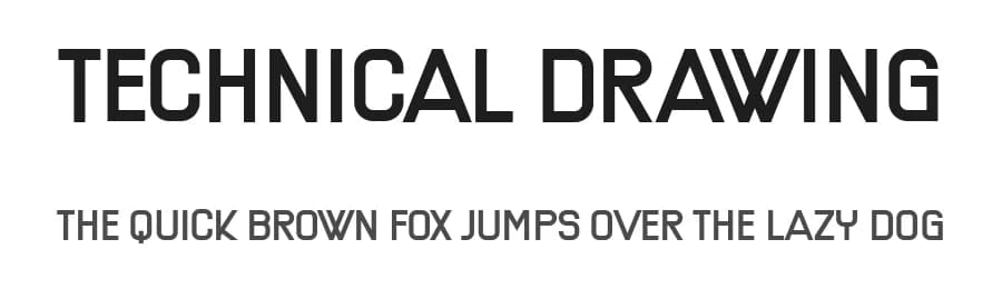 Technical Drawing by Vladimir Nikolic — Sans Serif Font