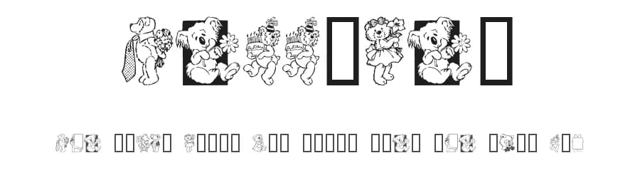 Teddyber by GemFonts / Typotheticals — Dingbats Font