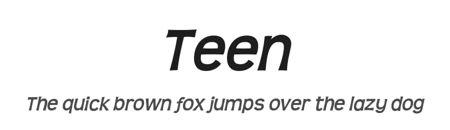 Teen by Typodermic Fonts — Sans Serif Font