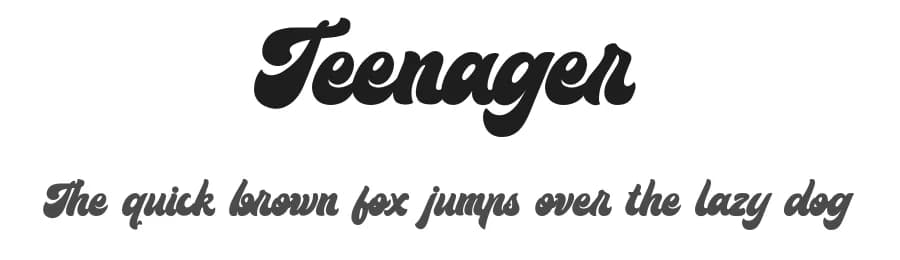 Teenager by Topan Sofyan — Script Handwritten Font