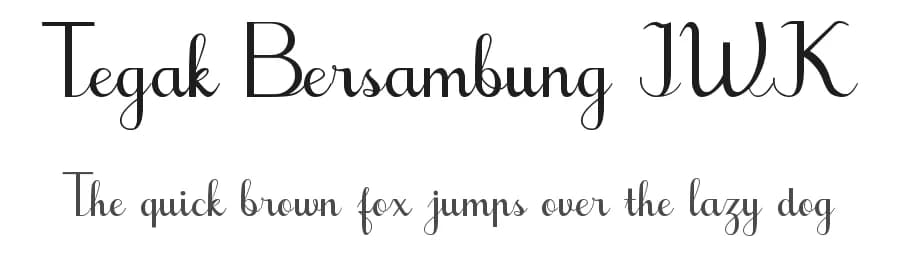 Tegak Bersambung IWK by Bayu Prahara — Script Handwritten Font