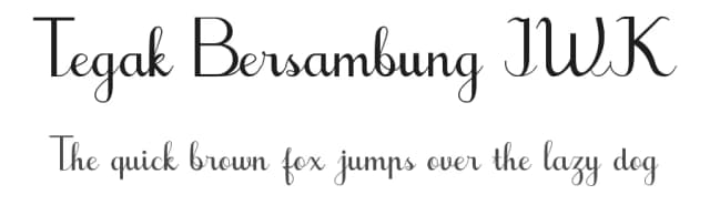 Tegak Bersambung IWK by Bayu Prahara — Script Handwritten Font