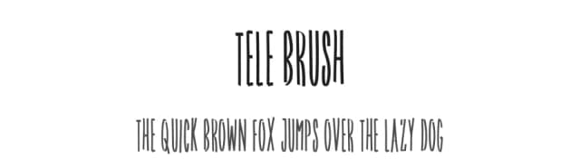 Tele Brush by dalerms — Script Handwritten Font