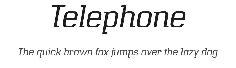 Telephone by K-Type — Sans Serif Font
