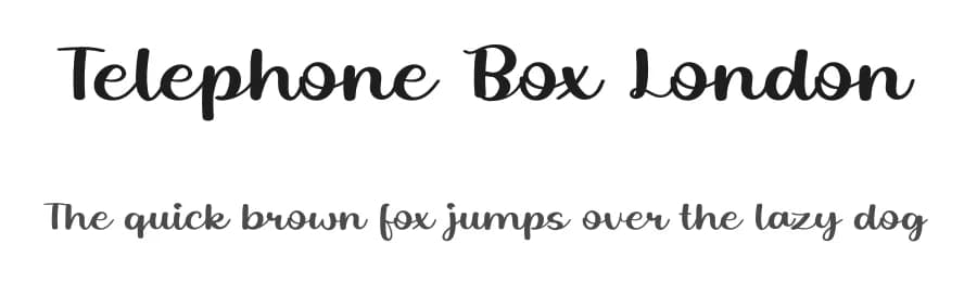 Telephone Box London by Erik Studio — Script Handwritten Font