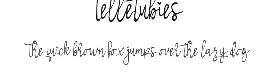 Telletubies by Inermedia Studio — Script Handwritten Font