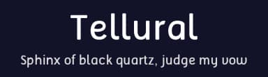 Tellural by Lauren Thompson — Sans Serif Font — thumbnail 2