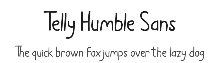 Telly Humble Sans by Edric Studio — Script Handwritten Font