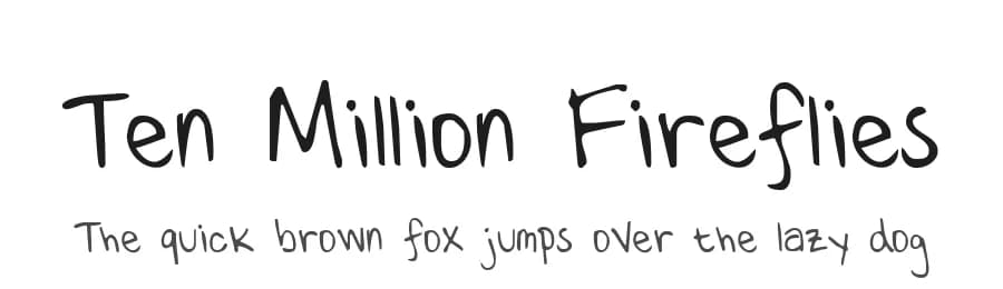 Ten Million Fireflies by Kimberly Geswein — Script Handwritten Font