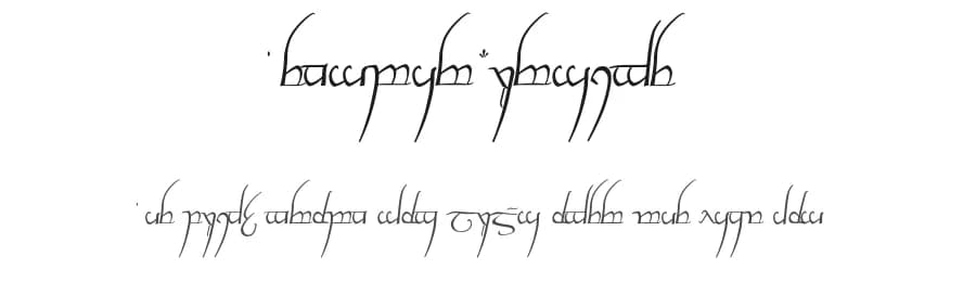 Tengwar Cursive by Harri Perälä — Dingbats Font