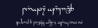 Tengwar Gandalf by Michael S. Elliott — Dingbats Font — thumbnail 2