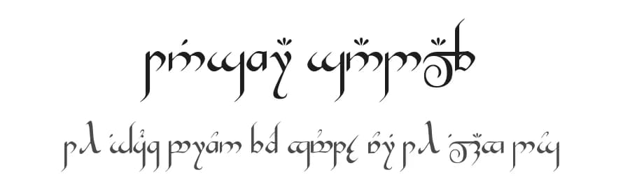 Tengwar Gandalf by Michael S. Elliott — Dingbats Font