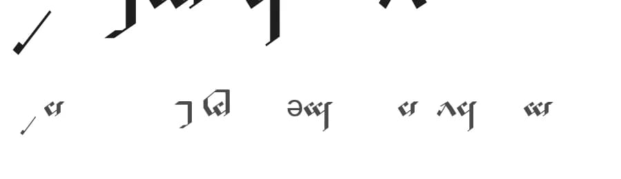 Tengwar Noldor by Daniel Steven Smith — Dingbats Font
