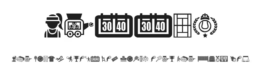 Tennis by Woodcutter — Dingbats Font