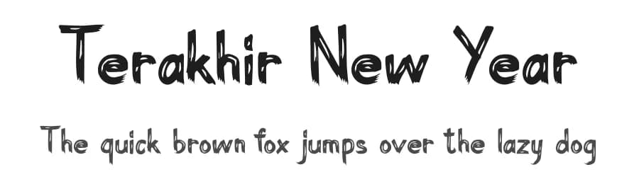 Terakhir New Year by Studio Hello Good — Script Handwritten Font