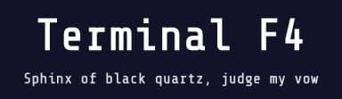 Terminal F4 by Daymarius — Sans Serif Font — thumbnail 2