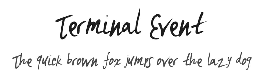 Terminal Event by Xerographer Fonts — Script Handwritten Font