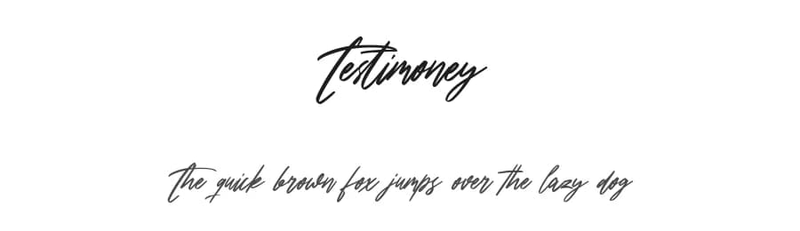 Testimoney by Maulana Creative — Script Handwritten Font