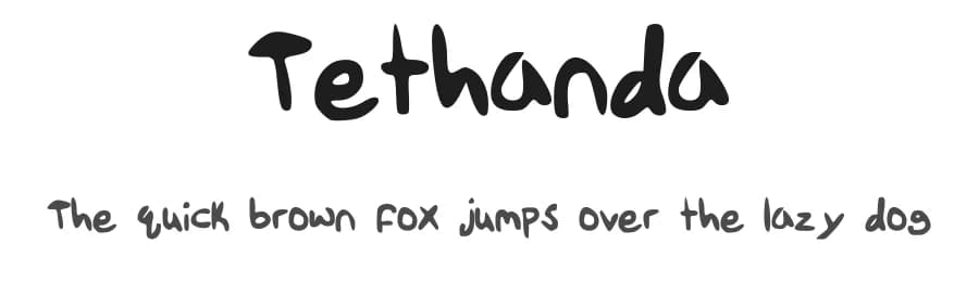 Tethanda by Evan Tetreault — Script Handwritten Font