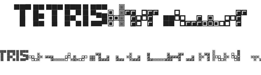 Tetris Blocks by xstreamed.tv — Dingbats Font