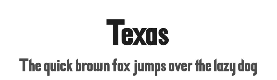Texas by Kong Font — Sans Serif Font