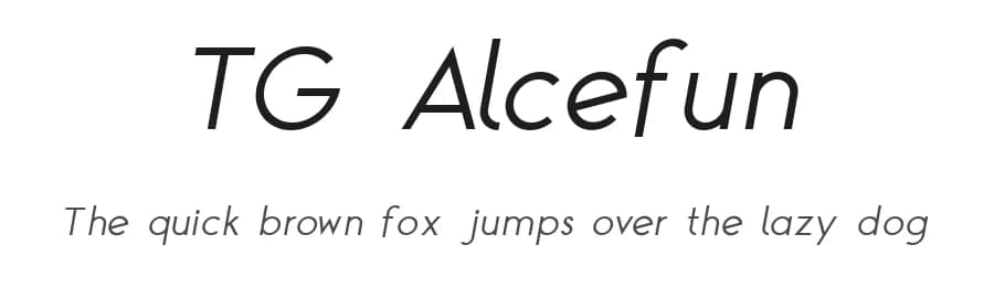 TG Alcefun by Timothy Gao — Sans Serif Font