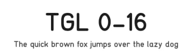 TGL 0-16 by Peter Wiegel — Sans Serif Font — thumbnail 1