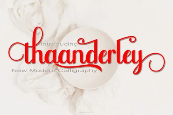 Thaanderley Font by faisal_Alfaraby — Script Handwritten Font